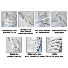 6 Pairs 3 Sets 8mm+5mm Handmade Cotton Rope Shoelaces, Suitable For Daily Replacement, Fit For Skate Shoes And Sports Shoes - 3-piece Set - 8mm+5mm Black Cotton Rope - View 10