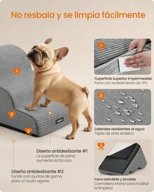 Feandrea Dog Stairs & Steps - Grey - View 5