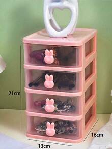 Caja de almacenamiento de maquillaje de 2-5 capas, caja de almacenamiento multifuncional, caja de maquillaje y joyas estilo cajón, caja de almacenamiento de artículos de papelería, caja de almacenamiento con forma de conejo, caja de almacenamiento de cajón de escritorio, caja de almacenamiento de cajón apilable, caja de almacenamiento de cajón estilo conejo, organizador multifuncional para oficina y tocador, adecuado para accesorios para el cabello, artículos de papelería, joyas, dormitorio, sala de estar, entrada, hogar, dormitorio, diseño de ahorro de espacio en el escritorio - Multicolor - Ver 19