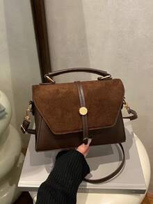 Niche Minimalist Fashionable Chic Small Square Bag For Women, Personalized 2026 New Lightweight Textured Crossbody Bag - Coffee - View 9