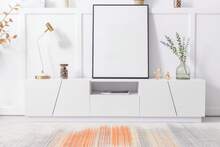 Moderner TV-Schrank 170 Cm. Diagonaler Patchwork-Stil. - White - View 7