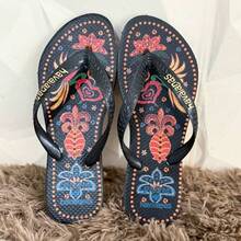 Havaianas Tropical Vibes Slim Flip Flops - Black Ball - View 4
