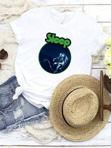 Women T-Shirts - 白色 - 查看 1