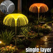 Weather‑Proof Solar Jellyfish Fiber Optic Ground Stake Lights, Fluent 7‑Color Gradient Glowing Ornaments, Aesthetic Ambience Lamp For Garden Lawn Walkway Backyard - Multicolor - View 7