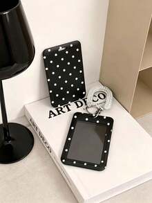Classic Polka Dot Pattern Card Holder, Suitable For ID Card/Access Card, Gift, Also Suitable For Student ID, Meal Card, Subway Card, Bus Card, Student Pickup Card - Anti-Loss Hard Shell Card Box Card Holder Card Wallet Business Card Holder Credit Card Holder ID Card Holder Women's Card Wallet - Multicolor - View 10