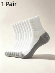 1/4/8 Pairs Men's Socks Set, Ultra-Thick Cushioned Moisture-Wicking Breathable Men's Short Socks, Ankle-Length Mid-Calf Socks With Cushioning - Multicolor - View 10