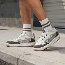 XTEP Qilang CTR | New Vintage Breathable Men's Casual Skate Shoes - White/Grey-green - View 3