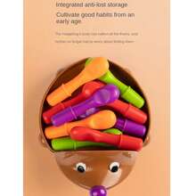 1 Set Hedgehog Educational Toy, Intelligence Development And Hand-Eye Coordination, Montessori Learning Toy, Suitable For 1-3 Years Old Children, Baby Holiday Gift - Multicolor - View 5