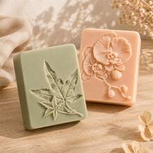 Embossed Flower Soap Mold Maple Leaf & Phalaenopsis Orchid Silicone Soap Mold For Handmade Soap DIY Aromatherapy Candle Plaster Craft Home Decor Gift - Mold - View 3