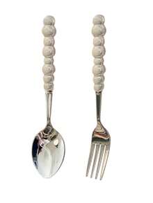 2/10/20pcs Beautiful Pearl Shaped Stainless Steel Tableware Silverware Set, Golden,Including Ceramic Handle Spoons, Forks, Unique And Elegant Porcelain With Shell Luster, Kitchen Tools And Accessories, Perfect For Restaurants, Daily Family Meals - Multicolor - View 19