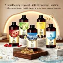 500ml Fragrance Essential Oil Refill, Suitable For Aroma Diffusers And Humidifiers, Home Air Freshener Refill Pack, Suitable For Bedroom, Living Room, Bathroom And Commercial Spaces, Stylish Bottle Design, Multiple Fragrance Options - 500ml Amber Glass Bottle Essential Oil - View 3