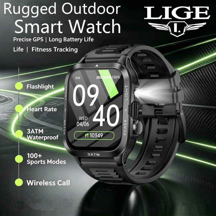 Jam Tangan Pintar LIGE Fashion dengan Baterai Besar 880mAh, Mendukung Panggilan Suara, Pengingat Alarm, Timer, Pemantauan Kalori, 100+ Mode Olahraga, Prakiraan Cuaca, Jam Tangan Pintar Fashion Baru Unisex - View 1