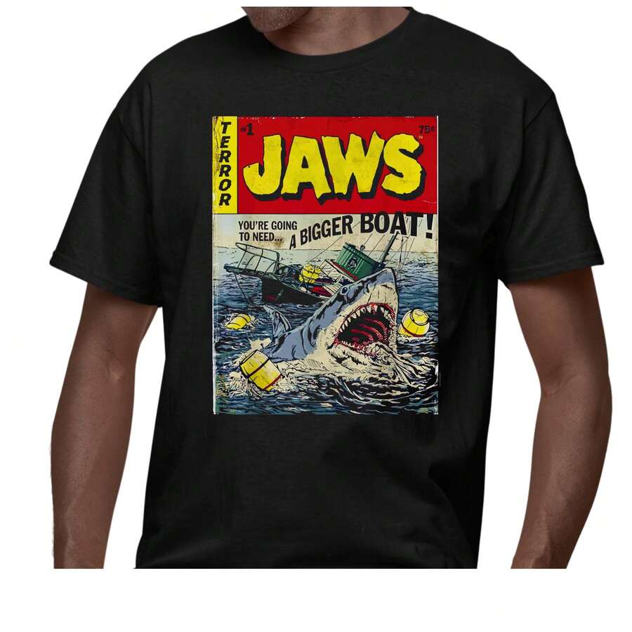 Men T-Shirts - 黑色 - 查看 1