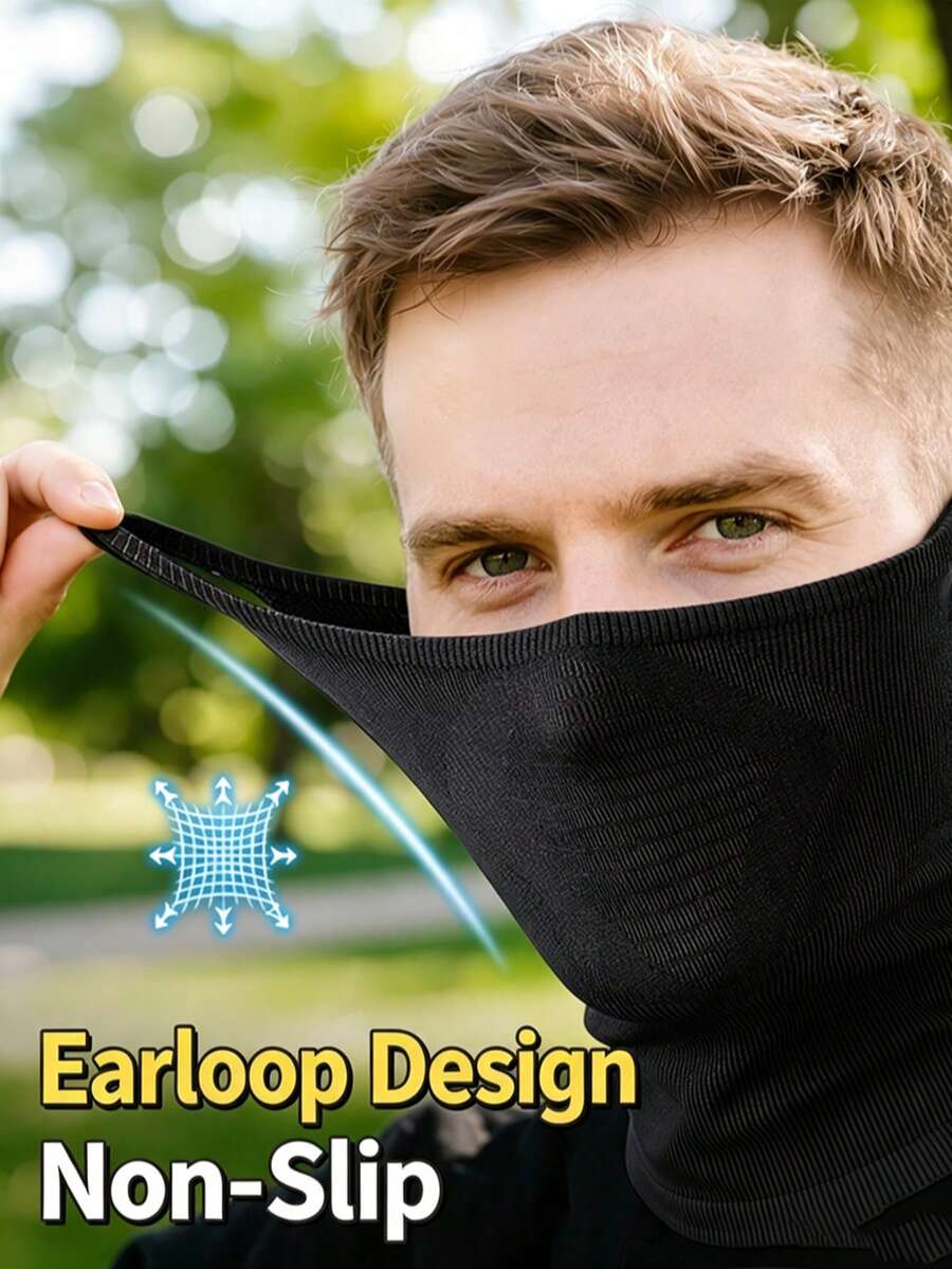 1PC Autumn/Winter Outdoor Windproof Cycling Mask, Cycling Face Cover Headgear, Unisex Motorcycle/Bicycle Breathable Face Mask, Cycling Accessory - Multicolor - View 1