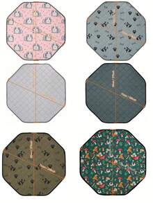 Washable Octagonal Dog Pee Pads, Washable Cat Sleep Play Mat, Reusable Mat Fits 29-Inch Octagonal Playpen, Dog Playpen Mat, Absorbent And Leak-Proof Pet Breeding Pads, Non-Slip Puppy Mat, Puppy Training Pads For Playpens And Crates - Multicolor - View 3