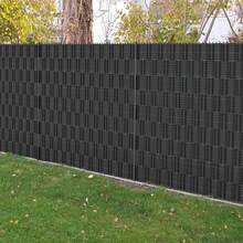 PVC Sichtschutzstreifen für Doppelstabmattenzaun UV‑beständig blickdichte Zaunfolie mit Befestigungsclips für Garten Balkon Terrasse - Rattanmuster - Übersicht 10