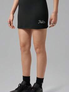Jordan Women's AS W J BRK FEM SKORT SET Knit Mini Skirt IM7382-010 - Black and White - View 1