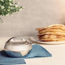 Stainless Steel Sugar Bowl With Lid And Spoon For Daily Use - Silver - View 3