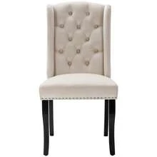 Beige Matbordsstolar Set 4-Pack med Ek Bänkar - Beige - Visa 6