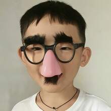 1pc Halloween Funny Clown Glasses With Big Nose And Beard - Ready-To-Wear Costume Accessory, Suitable For Parties, Cosplay And Themed Events - Unique Nose Ornament Design - Multicolor - View 4