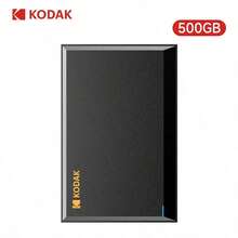 Hard Drive Portabel Kodak P190 500GB/1TB – Termasuk Kabel Data SuperSpeed USB-A (5Gbps), Pencadangan Sekali Klik, Ringan & Tahan Lama, Pasang dan Mainkan, Kompatibel dengan PC, TV, PS4, dan Router - View 1