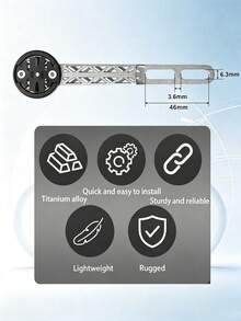 Dudukan Komputer Sepeda Paduan Titanium Cetak 3D ZRACE, Kompatibel dengan Wahoo/Bryton, Dudukan Stang Aerodinamis Terintegrasi (Perak) - Perak - View 4