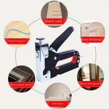 1 buah Pistol Stapler Manual Tugas Berat 4-in-1, Kekuatan Stapler yang Dapat Diatur, untuk Menstapel Furnitur, Pelapis, Pengerjaan Kayu, Perbaikan, Dekorasi Material, Alat Penting untuk Penggemar DIY, Hadiah Liburan Praktis untuk Ayah/Pacar - MultiWarna - View 7
