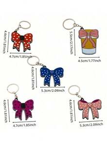 Cute Bowknot Can Opener Keychain, Portable Soda Beer Pull Tab Opener, Mini Beverage Bottle Opener, Girls Bag Charm, Camping Home Tool, Friend Gift - Multicolor - View 7