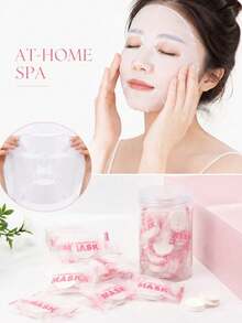 120/100/80/40/30/20/10pcs Individually Packed Compressed Facial Mask Sheet DIY Compressed Mask Pellets Travel Home Use Face Mask Pellets Portable Travel Essential Home Wet Compress Tool For Mask - Multicolor - View 5