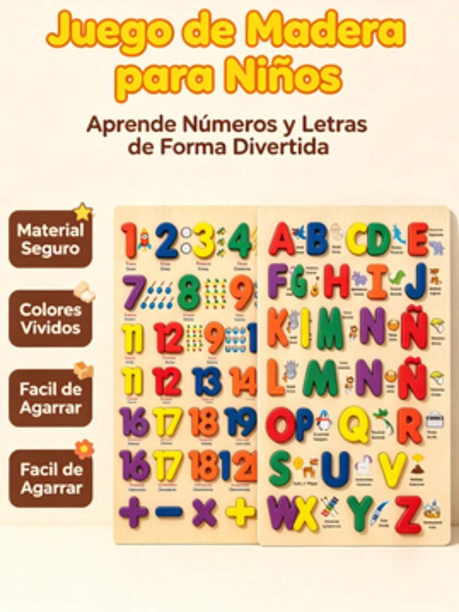 Kids Alphabet & Number Blocks - Multicolor - View 1