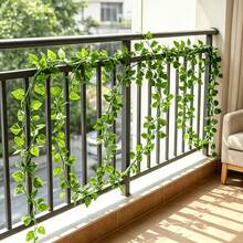 1 PIEZA/12 PIEZAS/24 PIEZAS Hiedra Artificial Verde para Colgar en la Pared Exterior - Guirnalda Artificial, Adecuada para el Hogar, Jardín y Fiesta de Boda - Follaje Artificial Realista, Adecuado para Decoración Interior y Exterior, Fácil Instalación, Opción Ideal para Decoración del Hogar y Arco de Boda en el Jardín - Verde militar - Ver 13