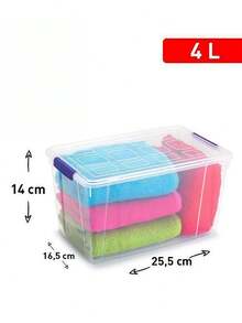 Multi-Functional Transparent Storage Containers Feature Large Capacity,Reinforced Snap-Lock Lids. Sturdy. Perfect For Storing And Organizing Seasonal Clothing.Home Organization, Can Be Used In Wardrobes, Storage Rooms, Bedrooms, Offices, Kitchens. - Storage Box With Lid - View 29