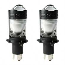 Heyword 1pc/2pcs H4 Lens Universal LED Headlight, Suitable For Cars And Motorcycles, Fish Eye Light, High/Low Beam, 12-24V - 6000K Cold White - View 9