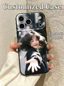 1件 DIY 定製照片手機殼，側面愛心 3D 設計黑色手機殼，適用於 Apple Duo/18ProMax/17ProMax/16Pro/15/14Plus/13Pro/12ProMax/11/XsMax/8/7，全包覆，精美奢華，極具吸引力的全機身相機鏡頭防摔保護殼 - 黑色 - 查看 7