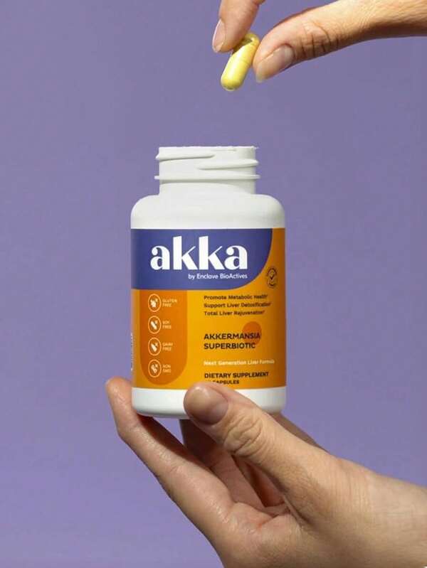 AKKA Premium Liver Cleanse Detox & Repair Superbiotic - Supports Liver Health & Function, Boosts Energy, Digestion & Metabolism With Bioavailable Pasteurized Akkermansia, Non-GMO, Gluten-Free, 60 Caps