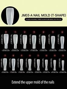 120pcs Ujung Ekstensi Kuku Bentuk Roket Trapesium Pendek Semi-Matte Semi-Transparan, Trapesium Pendek, Desain Pegangan Tambahan, Salon Kuku DIY Rumahan, Tanpa Penjepit, Tanpa Penumpukan Gel, Alat Ekstensi Kuku Wanita - Clear - View 5