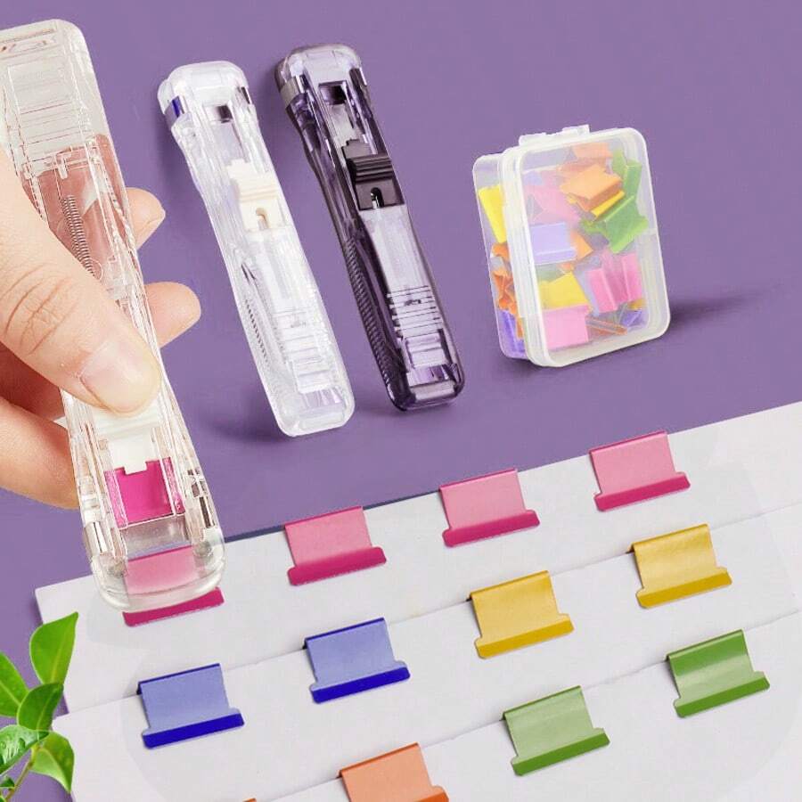 1 Set Binder Clip Refill Clips, Office Document Organizer Long Tail Clips, Spare Clips For Student Exam Papers, Folder Clips, Office And Study Supplies, Office Binding Tools, Stapler And Staples - A - View 1