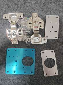 Reinforced Hinge Repair Kit, Cabinet Door Hinge Repair Plate Set, Stainless Steel Furniture Fixing Plate, Wardrobe Door Hinge Side Plate Damage Repair Patch Accessory Pack, Cabinet Door Repair Plate Hinge Fixing Plate Installation Piece Tool Furniture Hinge Hole Repair Gadget - Boxed - View 11