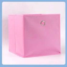 Cube Storage Bin With Oval Handle Non-Woven Foldable Large Capacity Closet Organizer For Clothes Bedding Toys - View 11