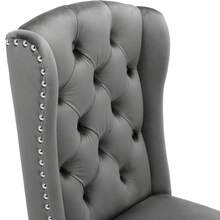Grey Dining Chairs Set Of 2 With Oak Legs - 灰色 - 查看 9