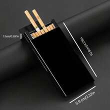 Kotak Rokok Panjang Ramping yang Modis, Kotak Rokok Aluminium dengan Bukaan dan Penutupan yang Halus, Mudah Mengambil Rokok, Penggunaan Ganda untuk di Rumah dan Perjalanan, Kotak Pelindung Rokok Minimalis Elegan Unisex, Hadiah Aksesori Merokok Praktis untuk Ayah, Hadiah yang Berkes thoughtful - 1 - View 4
