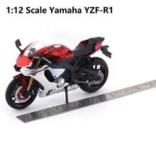 Burago 1:12 Scale Yamaha YZF-R1 Black/Red Die-Cast Motorcycle Model – Creative Desktop Ornament With Display Stand (Gift) - Multicolor - View 11