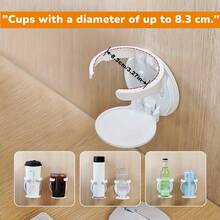 1pc White ABS Plastic Folding Cup Holder | Adjustable Arm Design, Detachable And Easy To Clean, Suitable For Home/Office/Dorm/Boat/RV - Multicolor - View 6