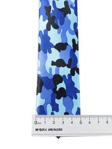 ZLQ&GOU 1 PC Fashion Blue Camouflage Satin Necktie, 5cm Men's Narrow Tie, Suitable For Party Casual Neck Accessory - Multicolor - View 5