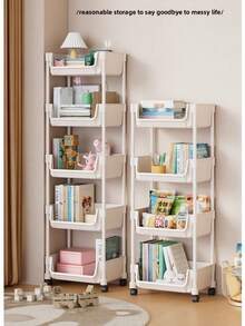 Multi-Layer Rolling Storage Cart With Wheels, Bookshelf Organizer For Toys And Sundries, Floor-Standing Multifunctional Storage Rack For Bathroom, Living Room, Washroom And Home Use - View 7
