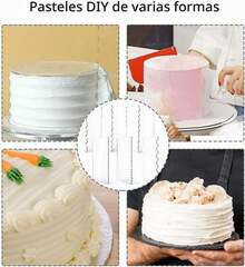 6-Piece Clear Acrylic Cake Scraper Set, Multi-Shape Cream Combs For Cake Frosting Decoration - View 3