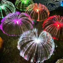 Solar Powered Fiber Optic Jellyfish Garden Stake Lights, Romantic 7‑Color Gradient Color Shift, Weather‑Resistant Ground‑In Decor Lamp For Yard, Lawn And Courtyard Landscape - Multicolor - View 7