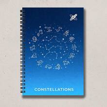 1 Set Minimalist Astronomical Symbol Cover A5 Lined Notebook, Suitable For Learning Summary, After-Class Reflection, Daily Recording, Ideal For Campus Use - A - View 4