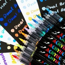 12/24/36/48/60/72/80/120pcs/Set Pulpen Cairan Berukuran Besar, Cepat Kering, Warna, Cocok untuk Bahan Keramik dan Batu - MultiWarna - View 3