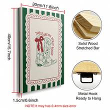 1/3pcs Framed/Unframed Western Cowgirl Bow Boots Cocktail Christmas Holiday Canvas Poster Y2K Bar Cart Christmas Preppy Wall Art Decor Painting Playful Christmas Girl Style Room Decor Suitable For Dorm, Living Room, Modern Home Decor - A - View 15